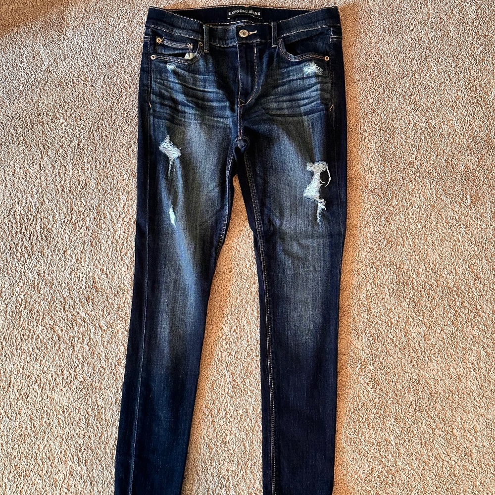 Express dark blue jeans